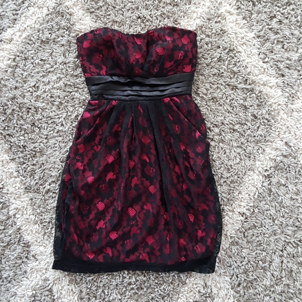 Lace Strapless Dress